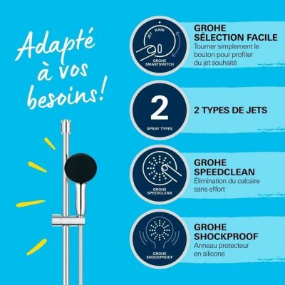 Grohe Suihkukolumni Vitalio Start 110 Chrome Metalli