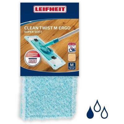 Leifheit Mopin vaihtopää Clean Twist M Ergo Super Soft 52122 Polyesteri Sininen