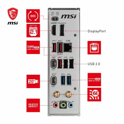 MSI Emolevy AMD AM5 B650 Musta