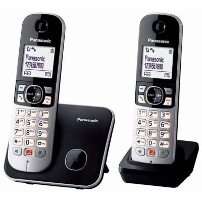 Kabelloses Telefon Panasonic KX-TG6852SPB Schwarz