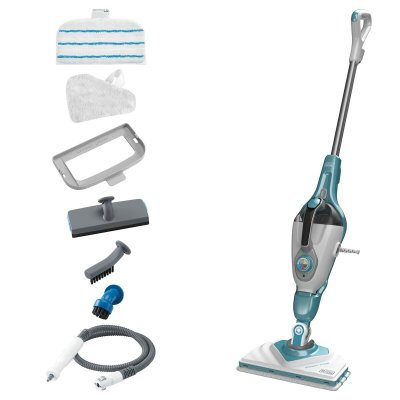 Black & Decker musta & Decker musta & Decker Höyrypuhdistin Steam-Mop 500 ml 1600 W Valkoinen