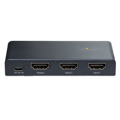 Startech HDMI-kytkin 2PORT-HDMI-SWITCH-8K Musta Metalli
