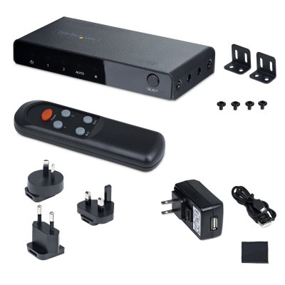 Startech HDMI-kytkin 2PORT-HDMI-SWITCH-8K Musta Metalli