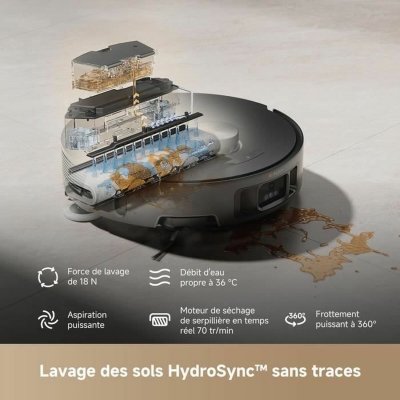 Dreame Robottipölynimuri 6400 mAh Musta