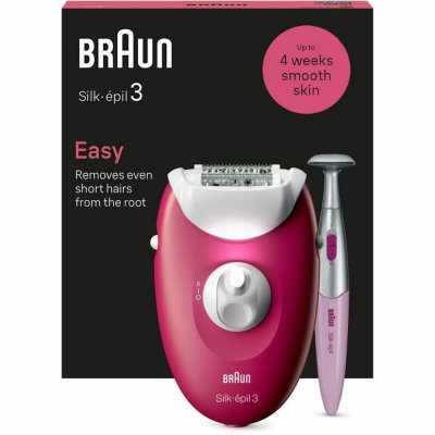 Braun Elektroninen karvanpoistolaite 3-202 Fuksia Valkoinen
