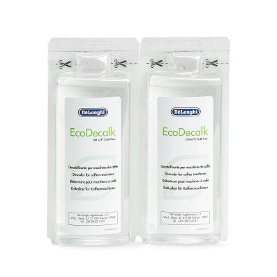 DeLonghi Kalkinpoistaja EcoDecalk 2x100ml 2 x 100 ml kahvinkeittimelle Valkoinen Muovi