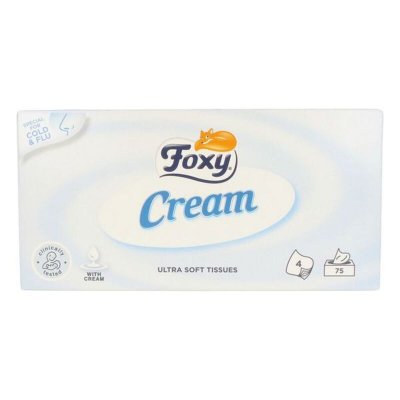 Papiertaschentücher Facial Cream Foxy Sensible Haut (75 uds)