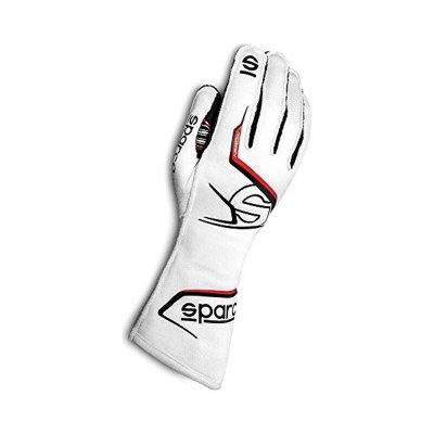 Men's Driving Gloves Sparco Valkoinen Punainen/Musta