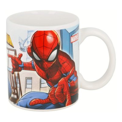 Spiderman Muki Spider-Man Great power Sininen Punainen Keraminen 350 ml Valkoinen Keramiikka