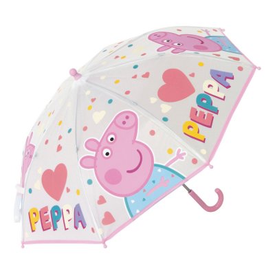 Paraply Peppa Pig Having fun Lyse Rosa (Ø 80 cm)