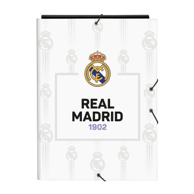 Kansio Real Madrid C.F. Musta Valkoinen A4 (26 x 33.5 x 2.5 cm)