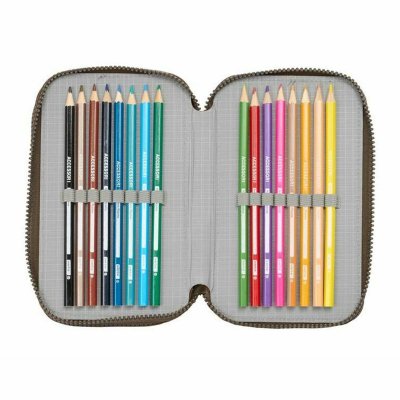 Jurassic World Kolmoiskynäkotelo Hiekka 12, 5 x 19, 5, cm 37 Kappaletta Ruskea Polyesteri