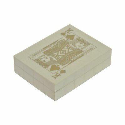 Kaartspellen DKD Home Decor Hars Gouden Ivoor (9 x 12 x 3.5 cm)