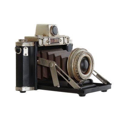 Koristehahmo DKD Home Decor 18 x 16 x 14,5 cm Samppanja Musta Ruskea Vintage Kamera