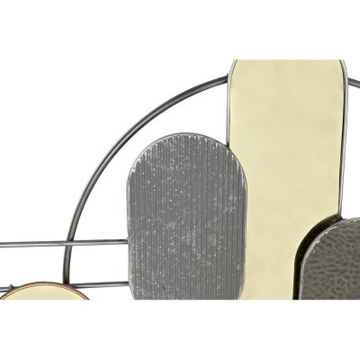 DKD Home Decor Seinäkoriste Harmaa Kullattu Metalli PVC Moderni (130 x 5 80, 6 cm)