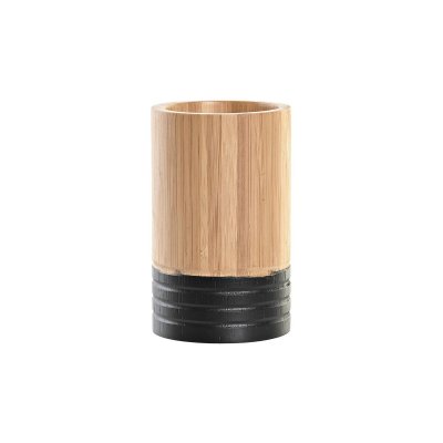 DKD Home Decor Hammasharjateline Bambu 7 x 11 cm Musta Alumiini