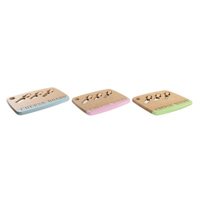 DKD Home Decor Juustolautanen Bambu Ruostumaton teräs 33, 5 x 24 2 cm (3 osaa) Sininen