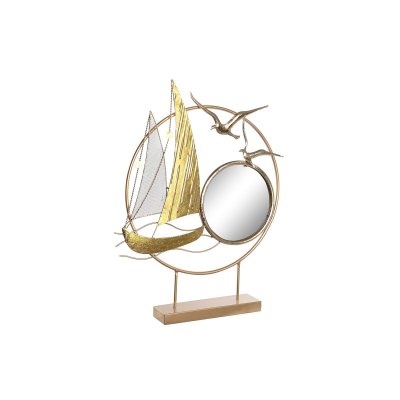DKD Home Decor Koristehahmo Peili Kullattu Metalli Välimeren (53 x 9 67 cm)