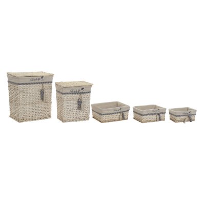 DKD Home Decor Korisetti Sininen beige Alumiini Spiraalit Välimeren 5 Kappaletta Polyesteri