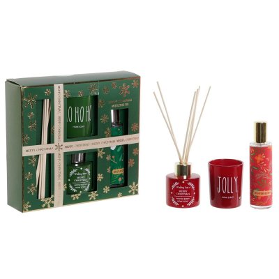 DKD Home Decor Parfyymipuikot (2 osaa) Punainen Lasi