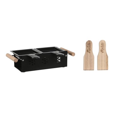 Home ESPRIT Raclette Musta 25 x 10 6 cm Metalli