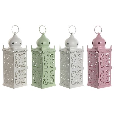 Home ESPRIT Žibintas Valkoinen Vihreä Pinkki Rauta Itämainen 10 x 30 cm (4 osaa)