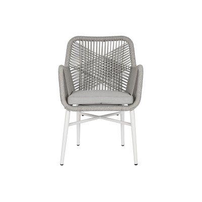 Home ESPRIT Puutarhasohva Valkoinen Harmaa Alumiini synteettinen rottinki 57 x 63 84 cm