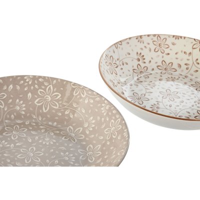 Home ESPRIT Lautassetti Ruskea beige Posliini 20 x 4 cm