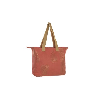 Naisten Käsilaukku Home ESPRIT Vihreä Beige Kullattu Koralli 55 x 14 x 35 cm (3 osaa)