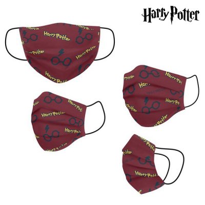 Hygiënisch en herbruikbaar gezichtsmasker gemaakt van stof Harry Potter Volwassen Rood