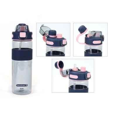 Bewinner Kannellinen pullo ja pilli Monivärinen Läpinäkyvä 900 ml