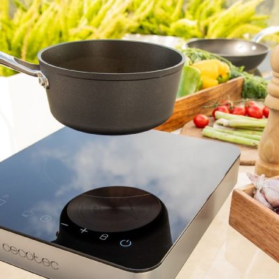 Cecotec Induktiolevy Full Magma Single 2000 W Musta Lasi
