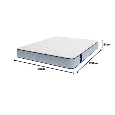 Cecotec Flow ViscoCare 1900 viskoelastinen patja 90x200 cm, medium, 21 cm korkea Sininen Polyesteri