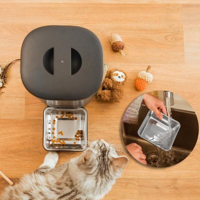Cecotec Automaattinen syötin Pumba 6000 Purrfect Meal Smart Vision 6 L Musta Ruostumaton teräs