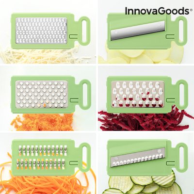 InnovaGoods 6-in-1 taitettava mandoliiniraastin Choppie Vihreä Ruostumaton teräs