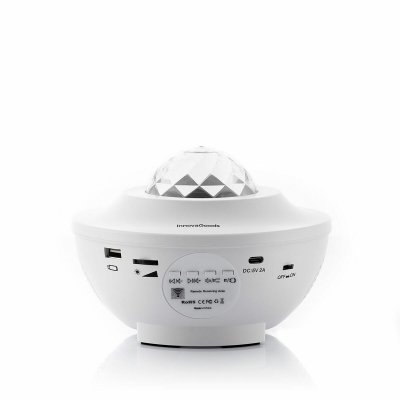 InnovaGoods LED-tähtiprojektori kaiuttimella Sedlay Valkoinen