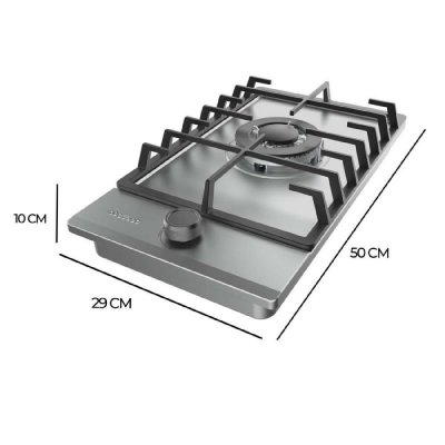 Cecotec Kaasukäyttöinen keittolevy Bolero Squad G 1200F Inox 3500 W 29 x 50 cm Ruostumaton teräs