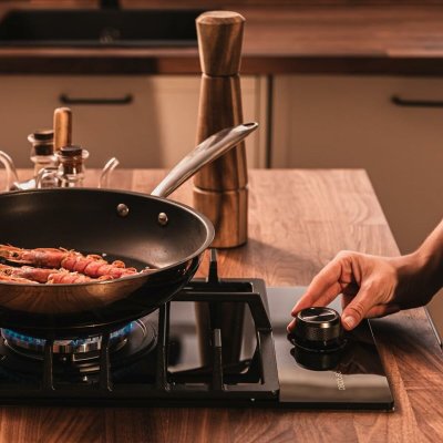 Cecotec Kaasukäyttöinen keittolevy Bolero Squad G 1200F 3500 W 29 x 50 cm Musta Lasi