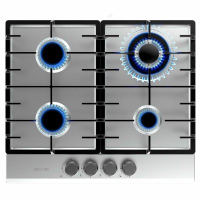 Cecotec Kaasukäyttöinen keittolevy Bolero Squad G 4200F Inox 8000 W 58 x 50 cm Musta Ruostumaton teräs