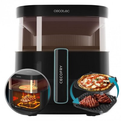 Cecotec Airfryer Cecofry&Grill Duoheat 6500 2200 W 6, 5 L Musta Ruostumaton teräs