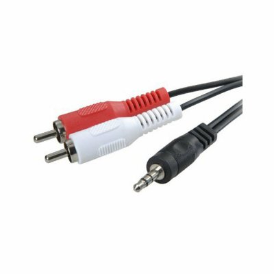 Audio Jack til 2 RCA-kabel 3GO CA101 (2 m) Svart