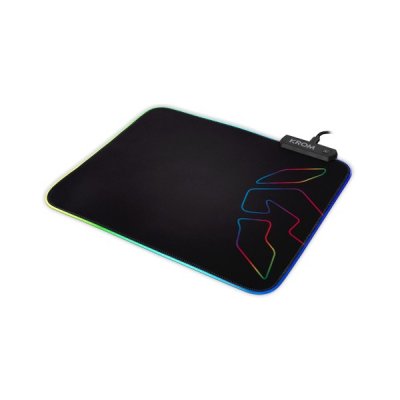 LED-valaistu pelihiirimatto Krom Knout RGB RGB (32 x 27 x 0,3 cm) Musta