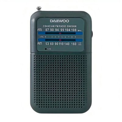 Daewoo Transistoriradio DW1008GR Musta Retro