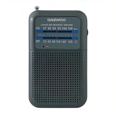 Daewoo Transistoriradio DW1008GR Musta Retro