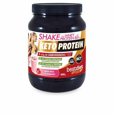 Ravista Keto Protein Shake Mansikka Proteiini (400 g)