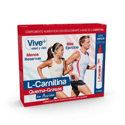 L-carnitine-vloeistof Vive+ Vetverbrandend (12 uds)