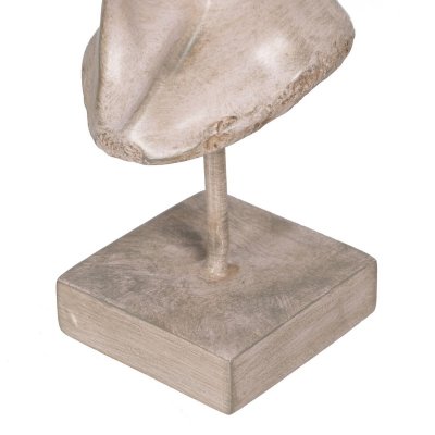 BigBuy Home Koristehahmo beige Kasvot 12, 5 x 13, 27, cm Metalli