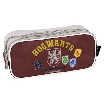 Zweifaches Mehrzweck-Etui Harry Potter Howarts 22,5 x 8 x 10 cm Rot Dunkelblau