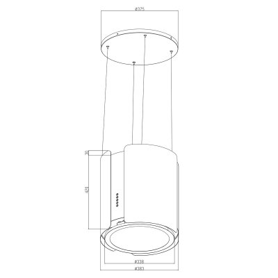 Cecotec Saareke liesituuletin Flux CRE 385500 Ruostumaton teräs