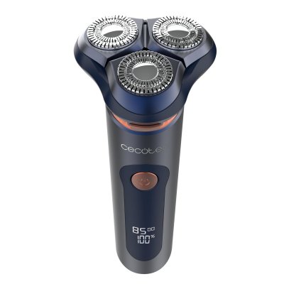 Cecotec PrecisionCare Aluminium Pro sähköparranajokone sininen LCD 80min IPX6 telakka Alumiini